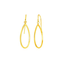 Load image into Gallery viewer, 14k Yellow Gold Earrings with Polished Open Teardrop Dangles
