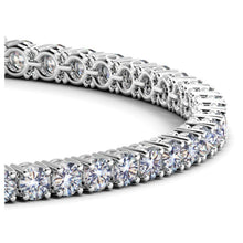 Load image into Gallery viewer, Lab Grown Round Diamond Tennis Bracelet in 14k White Gold (6 cctw F/G  VS2/SI1)
