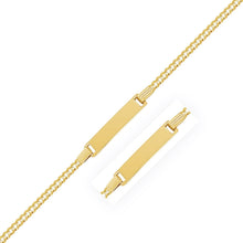 Load image into Gallery viewer, 14k Yellow Gold Curb Link Style Children's ID Bracelet
