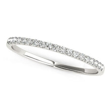 Load image into Gallery viewer, 14k White Gold Pave Set Round Diamond Wedding Ring (1/8 cttw)
