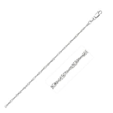 Load image into Gallery viewer, 14k White Gold Singapore Chain 1.7mm
