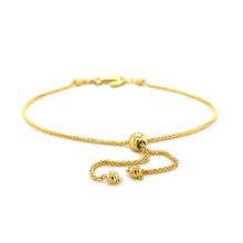 Load image into Gallery viewer, 14k Yellow Gold Anchor Design Adjustable Lariat Bracelet
