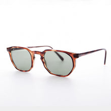 Load image into Gallery viewer, Small Polygon Horn Rim Keyhole Bridge Vintage Sunglass - Davis
