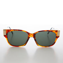 Load image into Gallery viewer, Mod Unisex Vintage Sunglass with Gold Temples - Deluca

