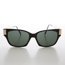 Load image into Gallery viewer, Mod Unisex Vintage Sunglass with Gold Temples - Deluca
