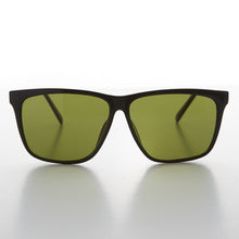 Load image into Gallery viewer, Large Square Vintage Sunglass with Olive Green Lens - Denmark

