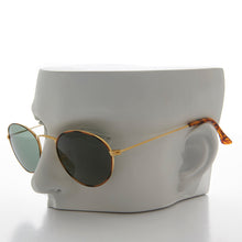 Load image into Gallery viewer, Classic Gold and Tortoise Vintage Sunglass with Glass Lens - Dove
