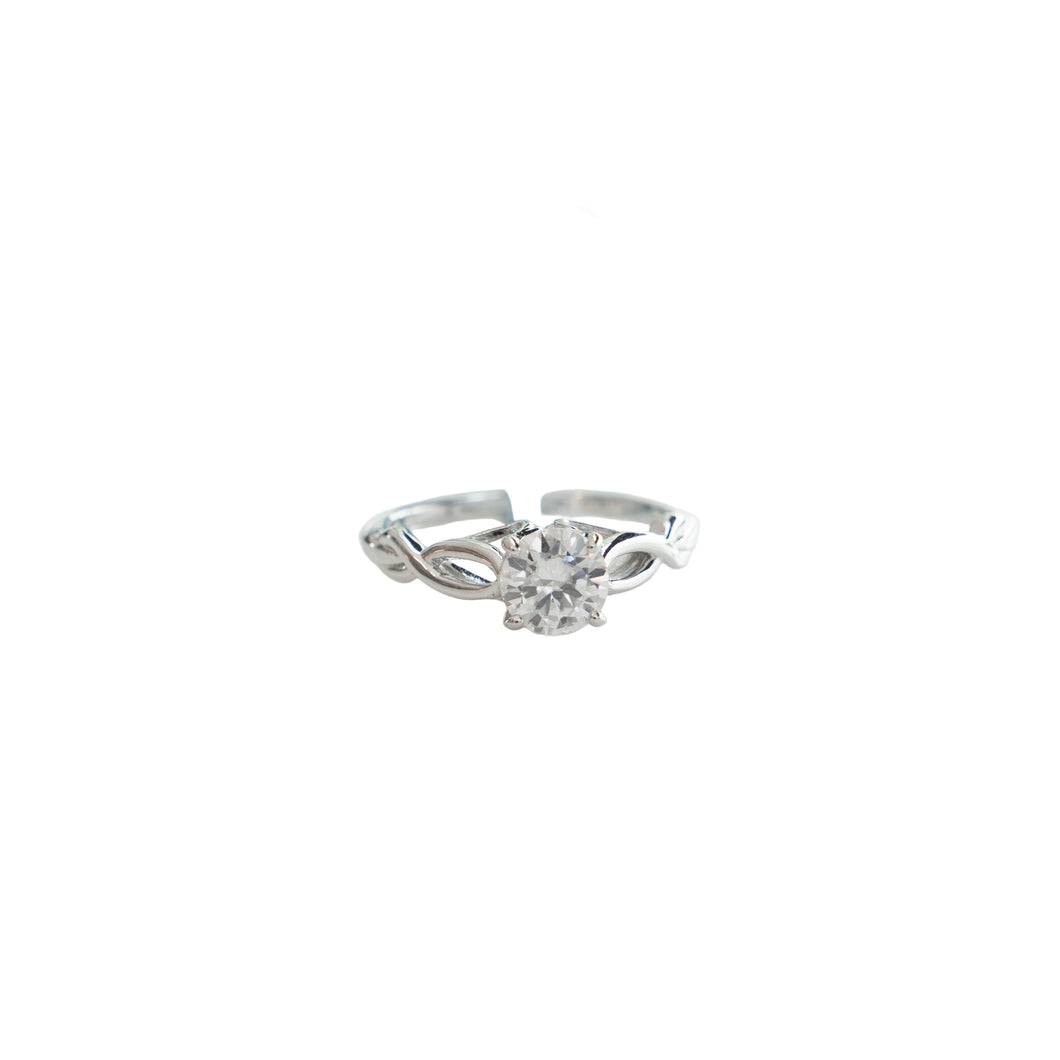 925 Silver Moissanite Infinity Engagement Ring Ring – Size 7 – 1.02 cttw