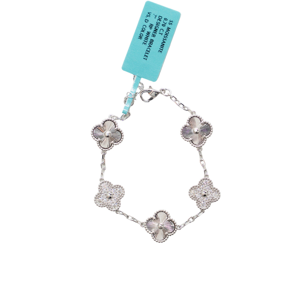 925 Silver Moissanite Bracelet – 7