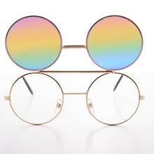 Load image into Gallery viewer, Flip Up Sunglasses with Rainbow Mirror Lens - Flippy
