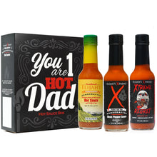 Load image into Gallery viewer, #1 HOT DAD HOT SAUCE GIFT SET (3 Bottles)

