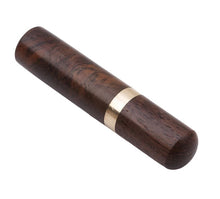 Load image into Gallery viewer, Portable Toothpick Holders – Keychain with Screw Cap in Aluminum &amp; Wood Designs
