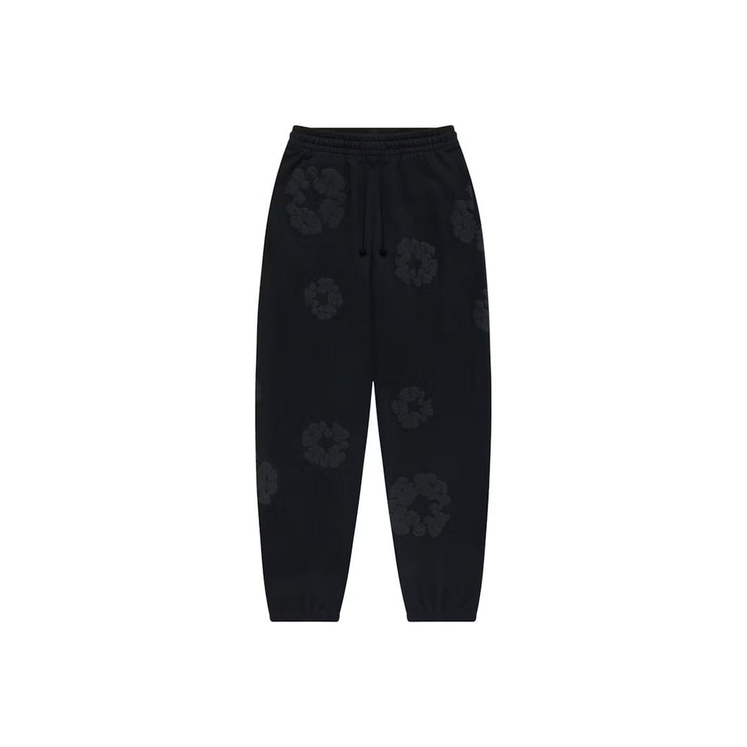 Denim Tears Cotton Wreath Sweatpants Black Monochrome