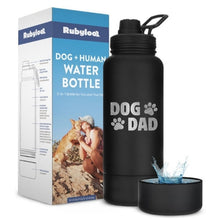 Load image into Gallery viewer, Dog + Human Water Bottle with Detachable Dog Bowl
