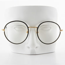 Load image into Gallery viewer, Round Black Preppy Polo Style Clear Lens Glasses - Einstein 2
