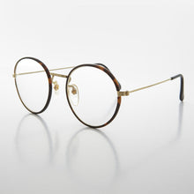 Load image into Gallery viewer, Round Preppy Polo Style Clear Lens Tortoise Vintage Glasses - Einstein
