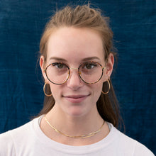 Load image into Gallery viewer, Round Preppy Polo Style Clear Lens Tortoise Vintage Glasses - Einstein

