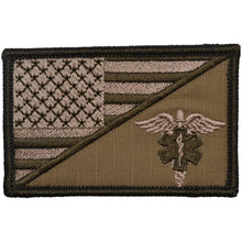 Load image into Gallery viewer, EMT Caduceus Star of Life USA Flag - 2.25x3.5 Patch
