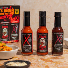 Load image into Gallery viewer, WORLDS HOTTEST XTREME TRIO HOT SAUCE VARIETY PACK
