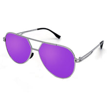 Load image into Gallery viewer, Untangled x Emily- Tangle Free - Mirrored Purple Aviator Sunglasses
