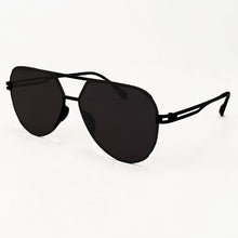 Load image into Gallery viewer, Untangled x Emily - Tangle Free - Black Aviator Sunglasses
