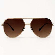 Load image into Gallery viewer, Untangled X Emily - Tangle Free - Brown Aviator Sunglasses
