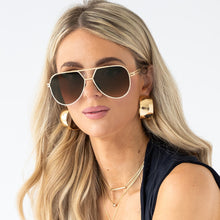 Load image into Gallery viewer, Untangled X Emily - Tangle Free - Brown Aviator Sunglasses
