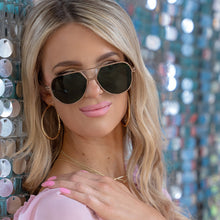 Load image into Gallery viewer, Untangled x Emily - Tangle Free - Olive Aviator Sunglasses
