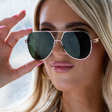 Load image into Gallery viewer, Untangled x Emily - Tangle Free - Olive Aviator Sunglasses
