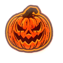Load image into Gallery viewer, The Gourdfather - Fuzzy Pumpkin - 4" Embroidered Patch
