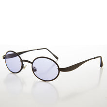Load image into Gallery viewer, Small Oval Tinted Lens Vintage Sunglass - Far Out
