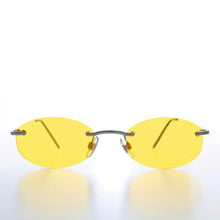 Load image into Gallery viewer, Yellow Rimless Lens Vintage Sunglass - Frito
