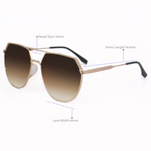 Load image into Gallery viewer, Farrah - Brown Tangle Free Aviator Sunglasses
