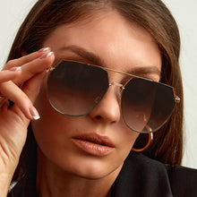 Load image into Gallery viewer, Farrah - Brown Tangle Free Aviator Sunglasses
