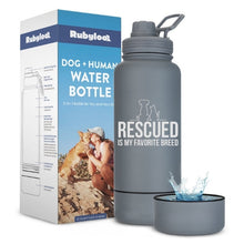 Load image into Gallery viewer, Dog + Human Water Bottle with Detachable Dog Bowl
