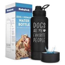 Load image into Gallery viewer, Dog + Human Water Bottle with Detachable Dog Bowl
