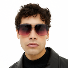Load image into Gallery viewer, Bella - Ruby Oversized Squared Aviators
