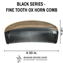 Load image into Gallery viewer, Fine Tooth Ox Horn Comb
