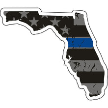 Load image into Gallery viewer, Distressed Thin Blue Line State Sticker - Choose Your State
