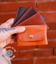 Load image into Gallery viewer, Leather Fold Wallet - USA Made
