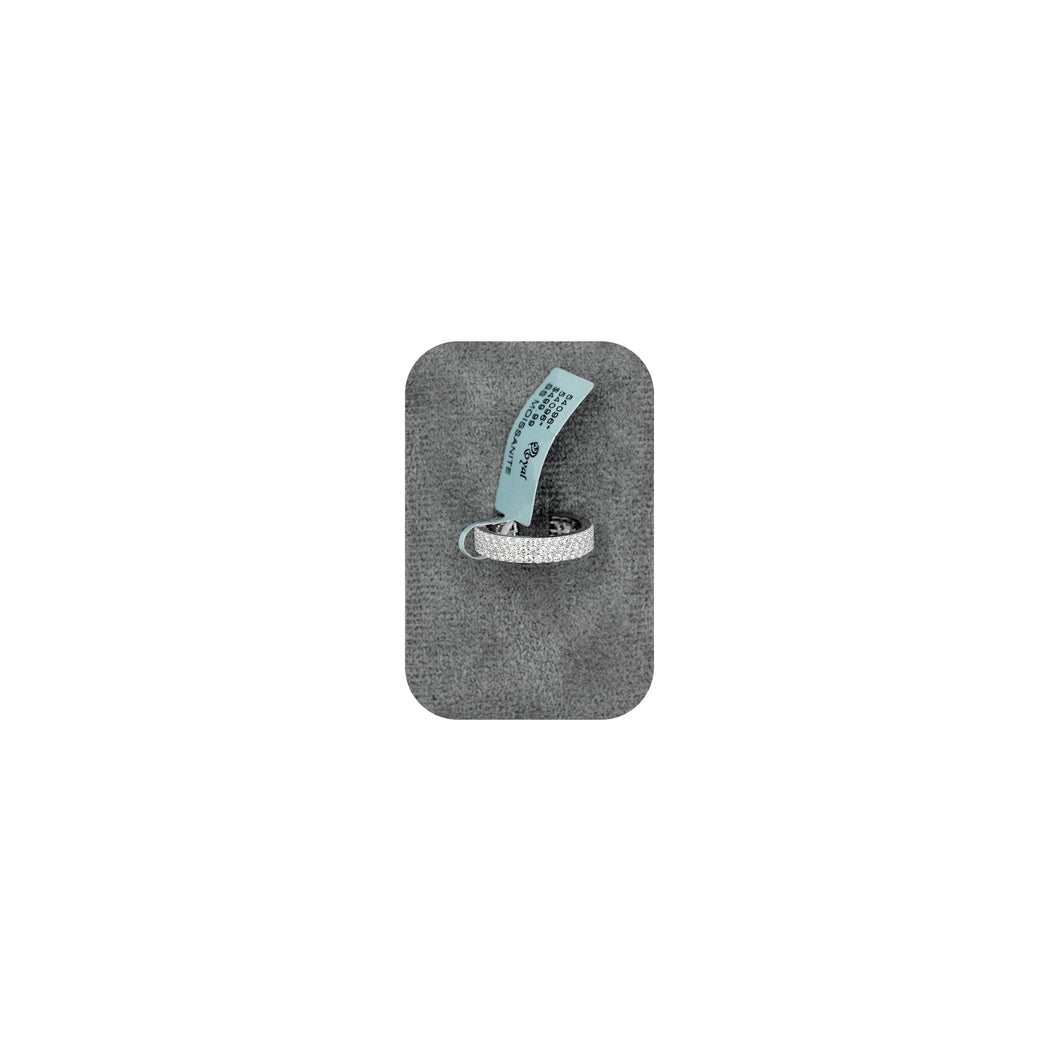 925 Silver Moissanite Pave Eternity Ring – Size 8