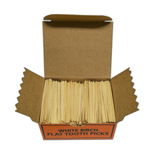 Load image into Gallery viewer, 18000 Qty Flat Birchwood Toothpicks In Cardboard Box Master Case 24x750
