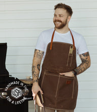 Load image into Gallery viewer, Waxed Canvas Apron  - USA Made
