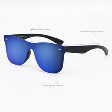 Load image into Gallery viewer, Sustainable Future - Navy Blue Square Wayfarer Sunglasses
