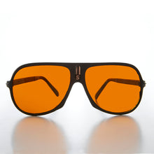 Load image into Gallery viewer, Very 80s Amber Lens Aviator Sunglass  - Condor
