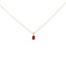 Load image into Gallery viewer, 14K White Gold 6x4MM Oval Shaped Purple Amethyst Solitaire Pendant Necklace
