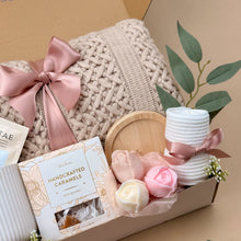 Load image into Gallery viewer, Get Well Soon Gift Baskets – Plush Blanket &amp; Fuzzy Socks Care Set
