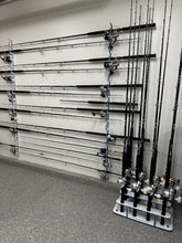 Load image into Gallery viewer, Made in the USA Premium Fishing Rod Racks | Wall or Ceiling or Boat Mounted
