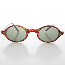 Load image into Gallery viewer, Small Oval Vintage Sunglass with Gold Studs - Harley
