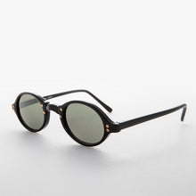 Load image into Gallery viewer, Small Oval Vintage Sunglass with Gold Studs - Harley

